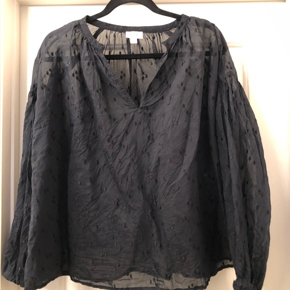 CLOSED official navy sheer blouse - Picture 1 of 5